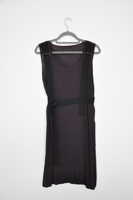 Nom D Buckle Dress - aubergine/black