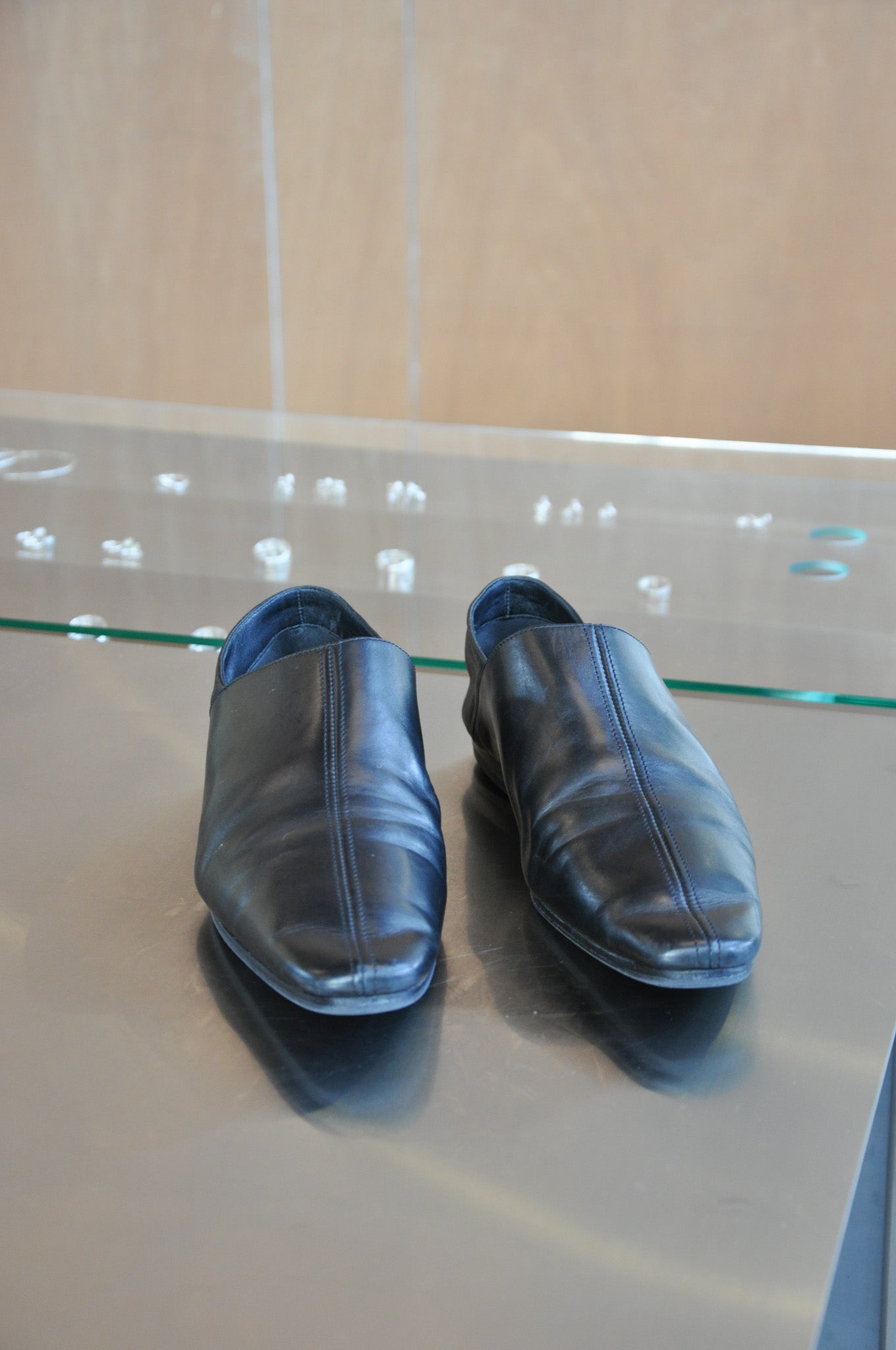 Dries Van Noten Leather Slip on Loafers - Black