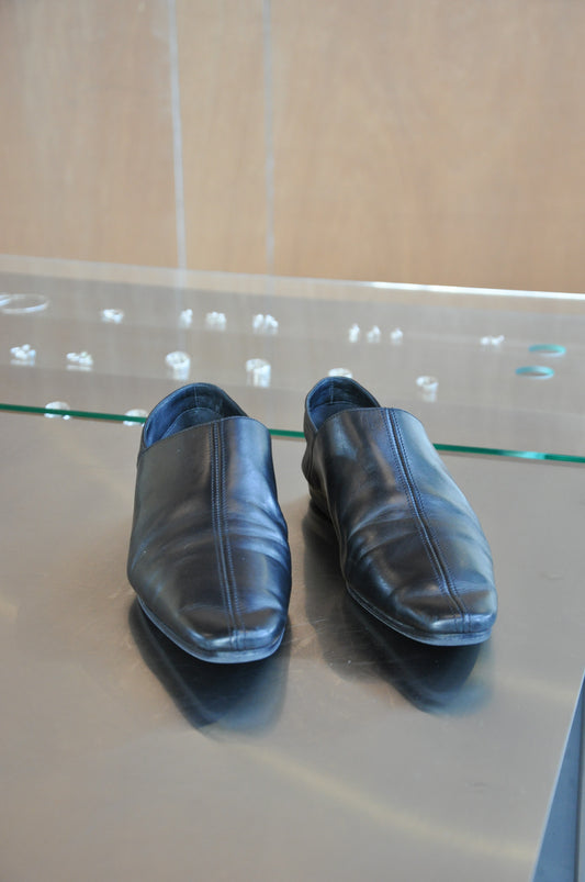 Dries Van Noten Leather Slip on Loafers - Black