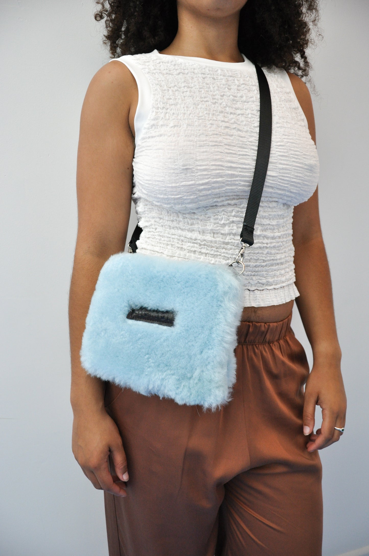 Fluffy Bag in Baby Blue