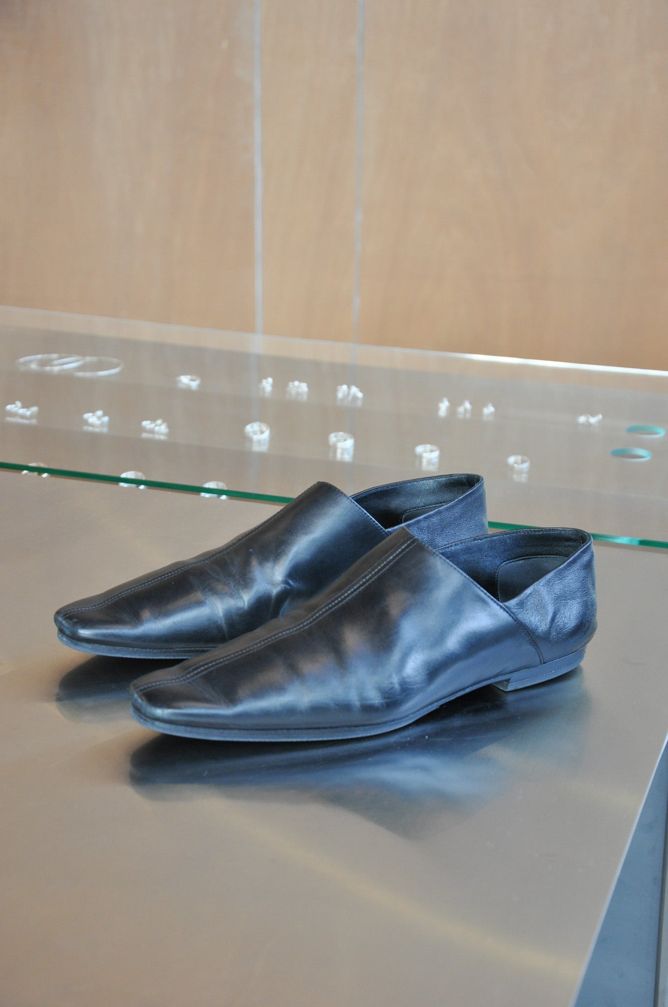 Dries Van Noten Leather Slip on Loafers - Black