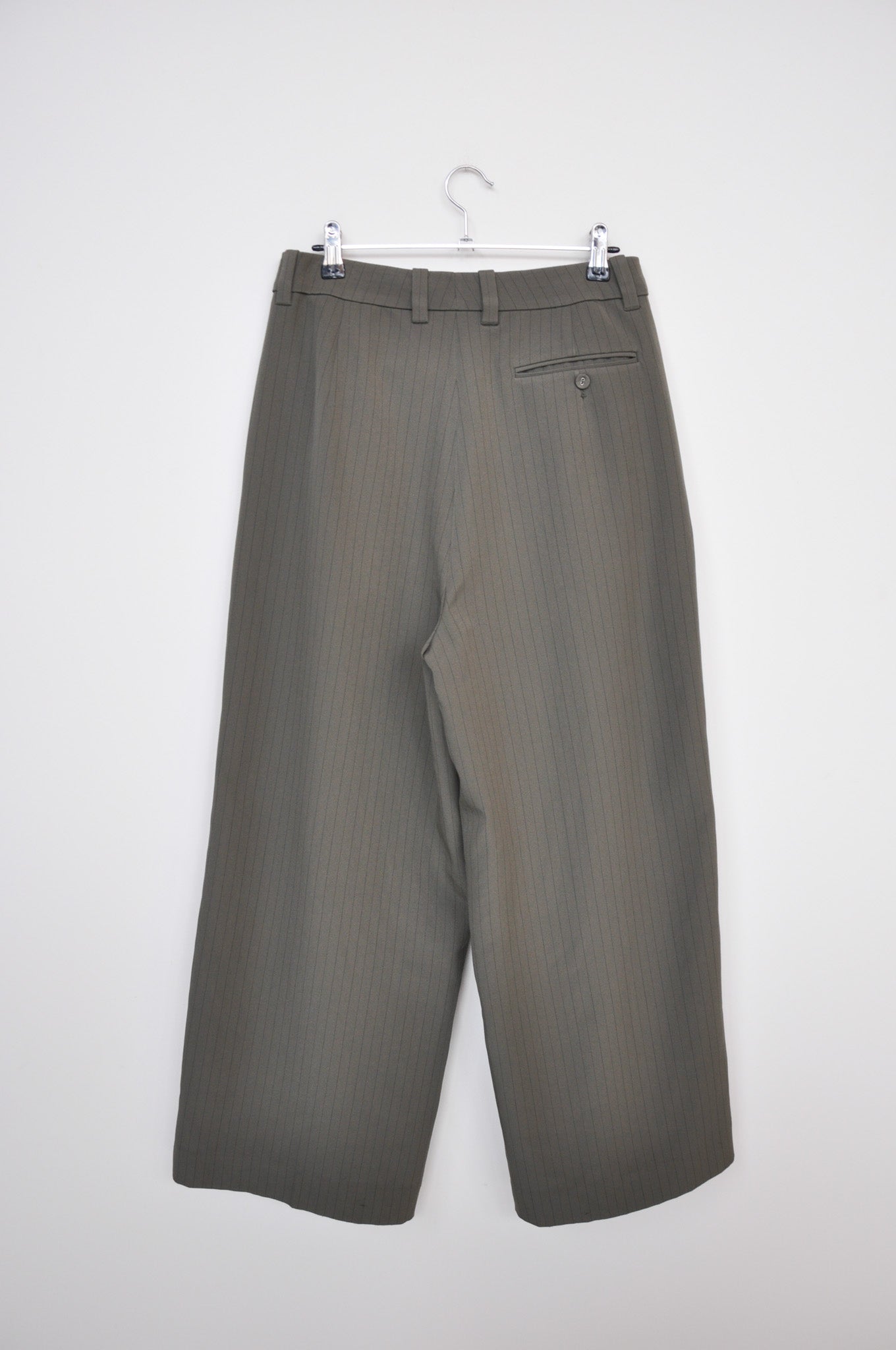 LEM Wear Tailored Trousers - Olive/Pinstripe