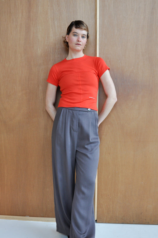 Lapped Baby Tee in Red