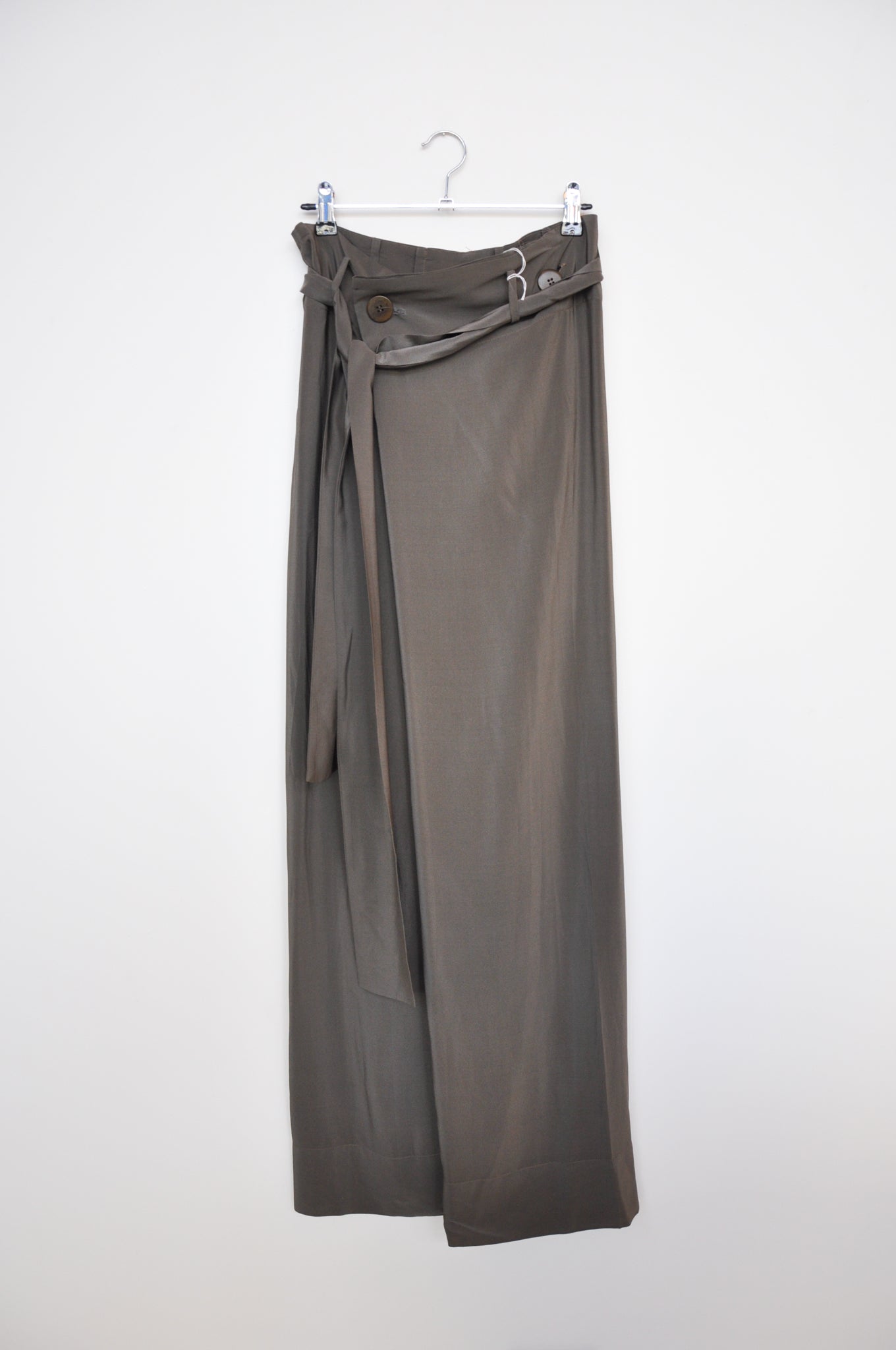 Miss Crabb Cross Front Pants -Grey