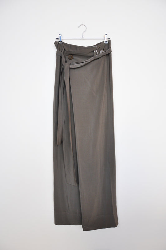 Miss Crabb Cross Front Pants -Grey