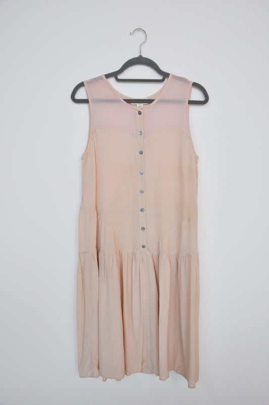 Chope Silk Dress - multi pink