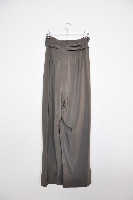 Miss Crabb Cross Front Pants -Grey