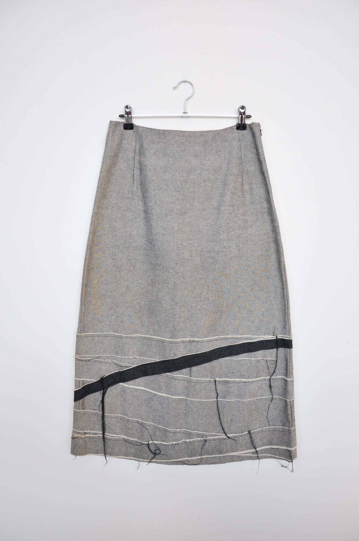 World Denim Skirt - White/Indigo
