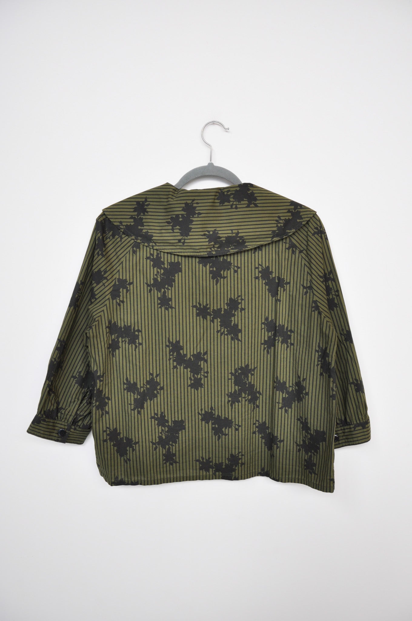 Sylvester Peterpan Shirt - Green Floral/Stripe