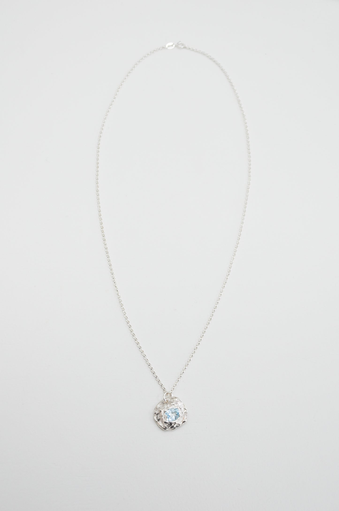 Illetes Silver Necklace in Blue Topaz