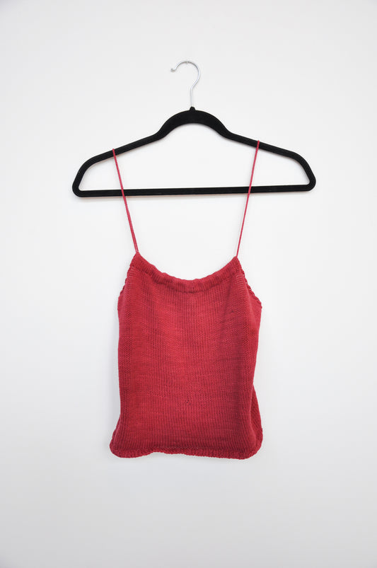 Areez Katki Knit Halter Top - Red