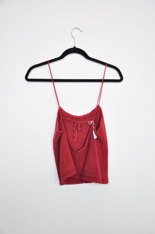 Areez Katki Knit Halter Top - Red