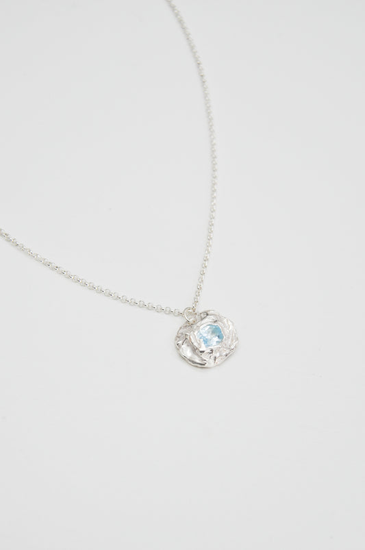 Illetes Silver Necklace in Blue Topaz