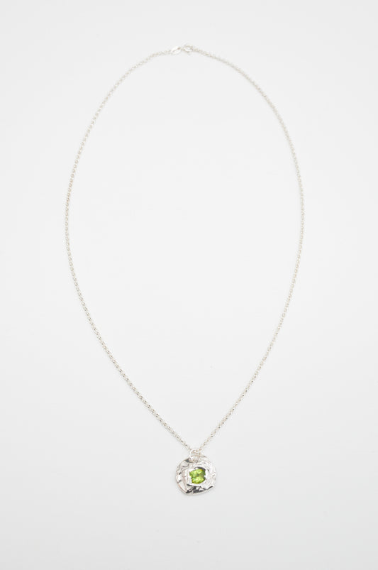 Illetes Silver Necklace in Peridot