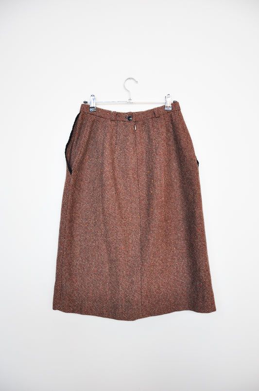 Sportsmaster Wool Skirt - Red/Brown