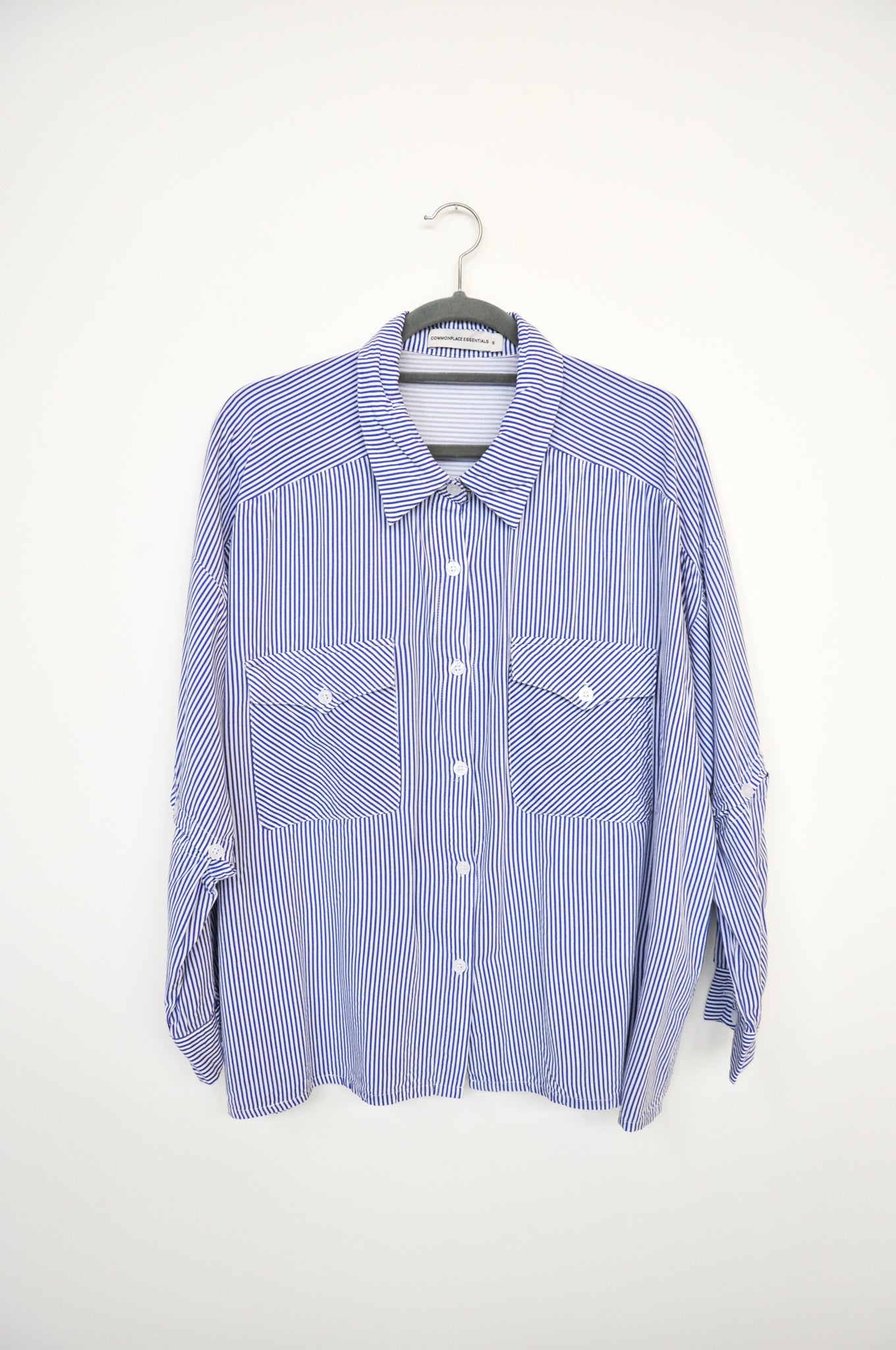 Commonplace Essentials Stripe Shirt - blue/white