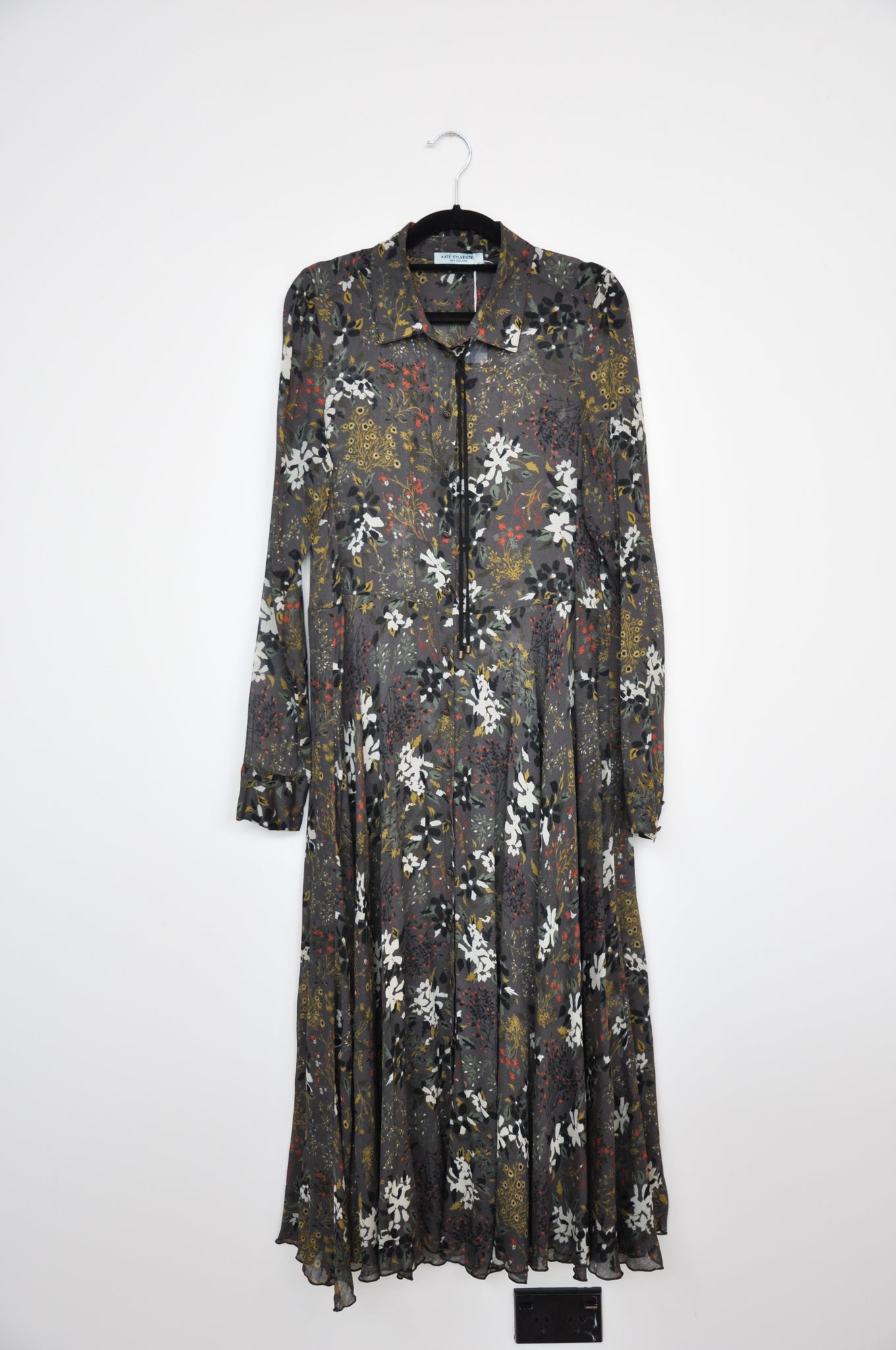 Kate Sylvester Shirt Dress - Green Floral