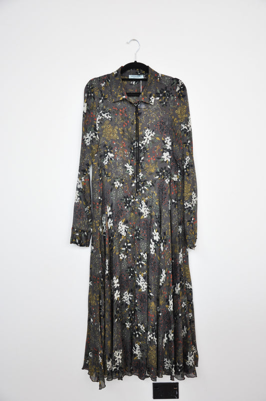 Kate Sylvester Shirt Dress - Green Floral