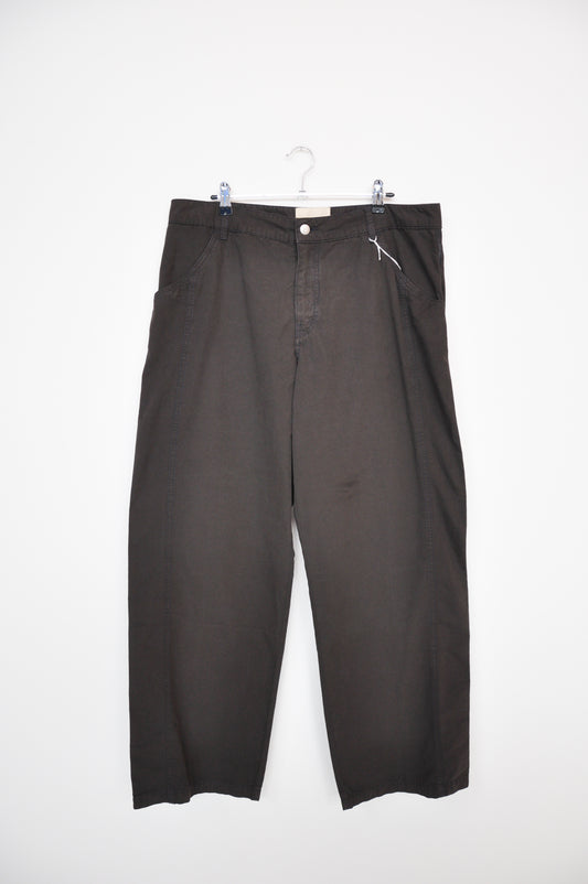 Paloma Wool Cargo Trousers - brown/blue stitch
