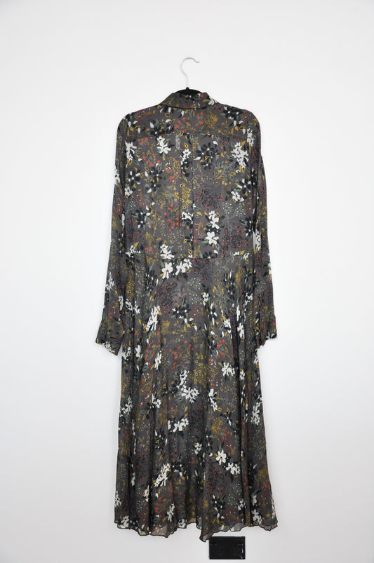 Kate Sylvester Shirt Dress - Green Floral