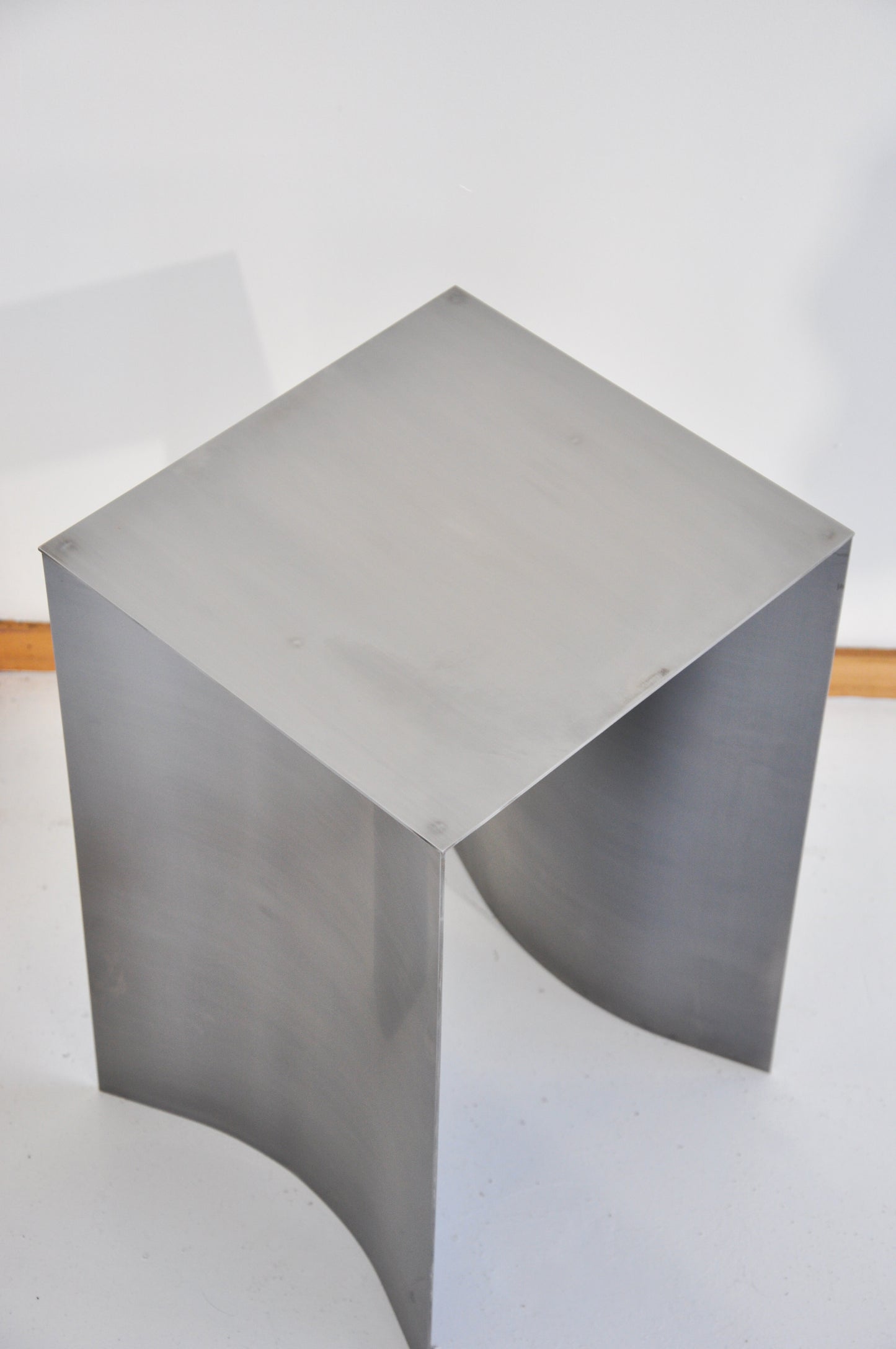 Stainless Steel Curved Side Table