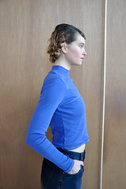 Lapped Baby Turtleneck in Ultramarine