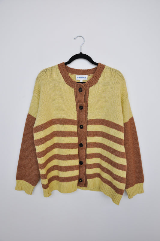 Cawley Knit Cardigan - brown/yellow