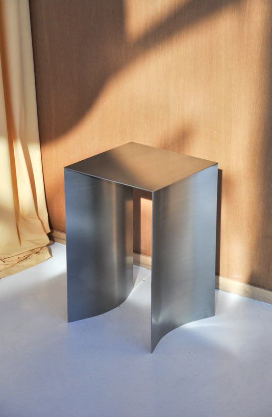 Stainless Steel Curved Side Table