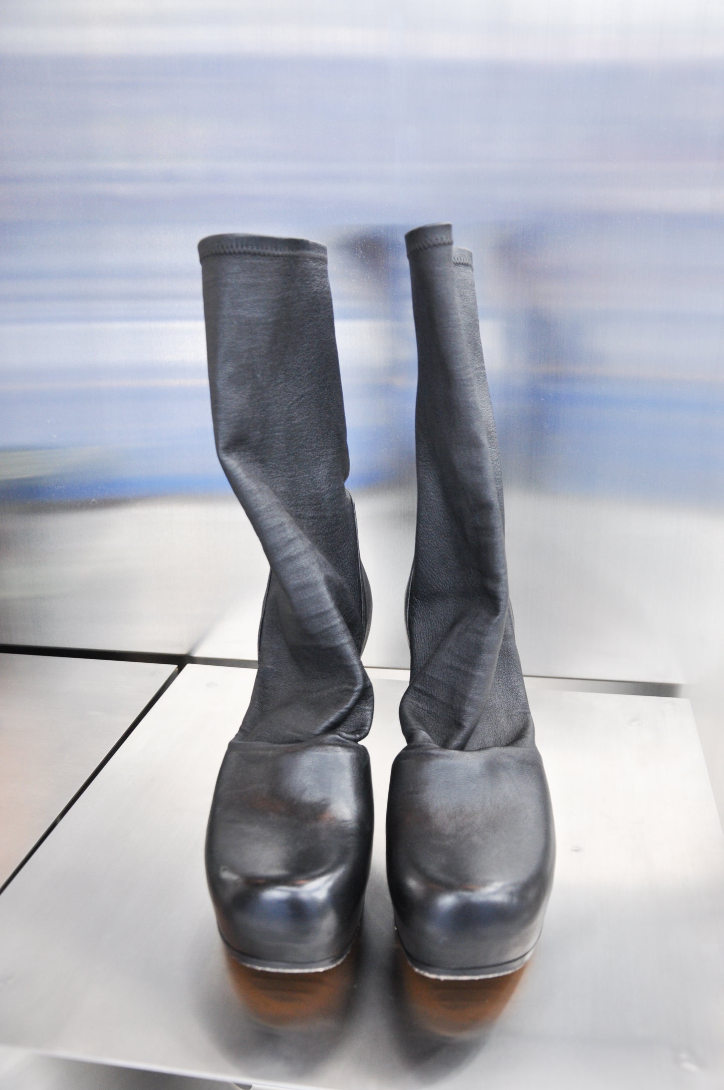 Rick Owens Wedge Boots - black