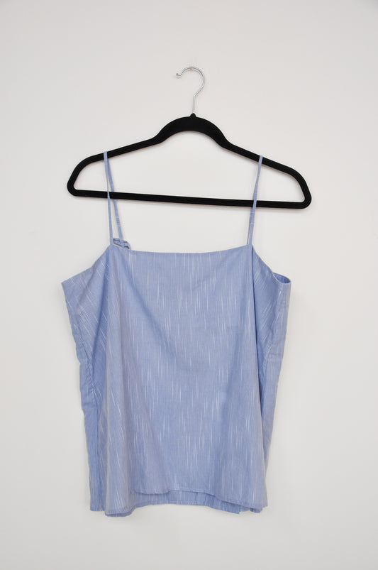 Kowtow Dusk Singlet  - Pale Blue Stripe