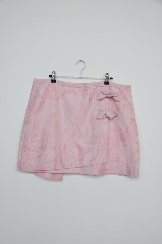 Ganni Tie Wrap Mini Skirt - Pink