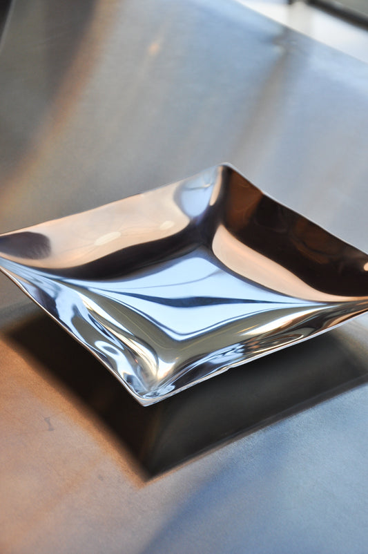 Polished Stainless Steel Hydroform Tray Large