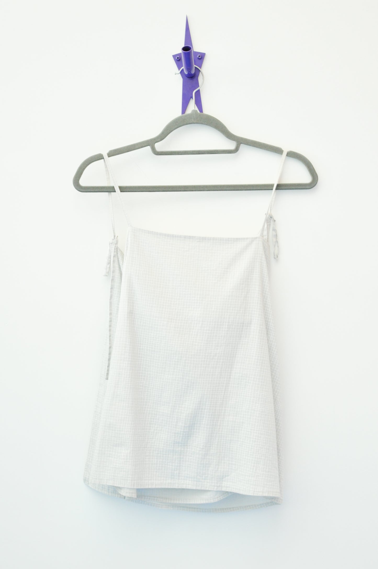 Kowtow Wrap Top - grey/white checked