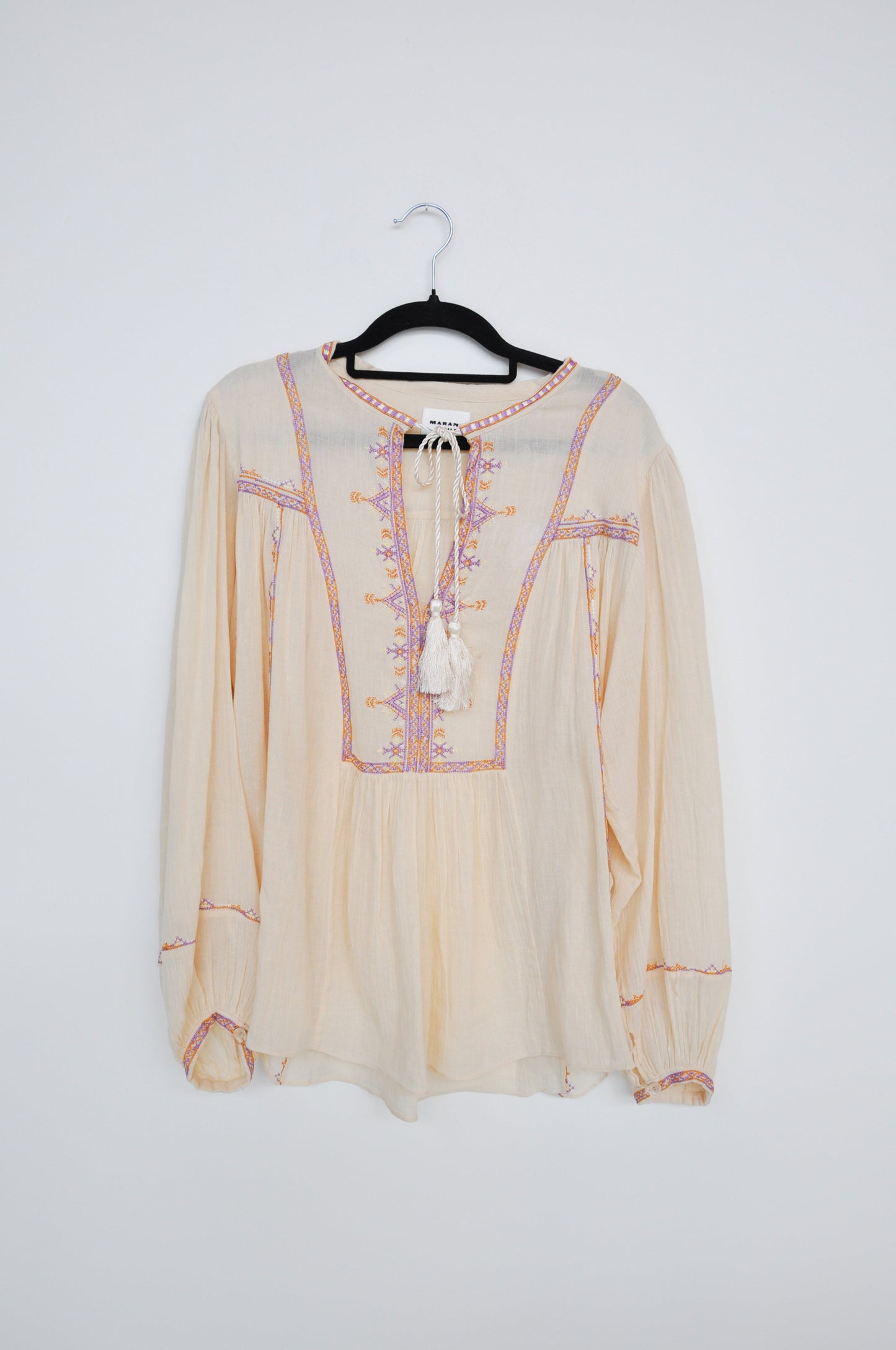 Isabel Marant Étoile Embroidered Blouse - cream/purple