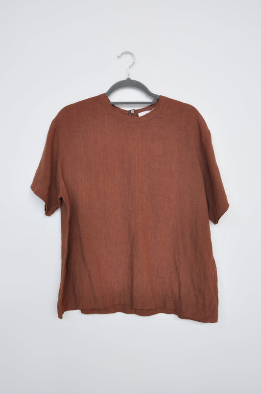 Juliette Hogan Linen Top - brown