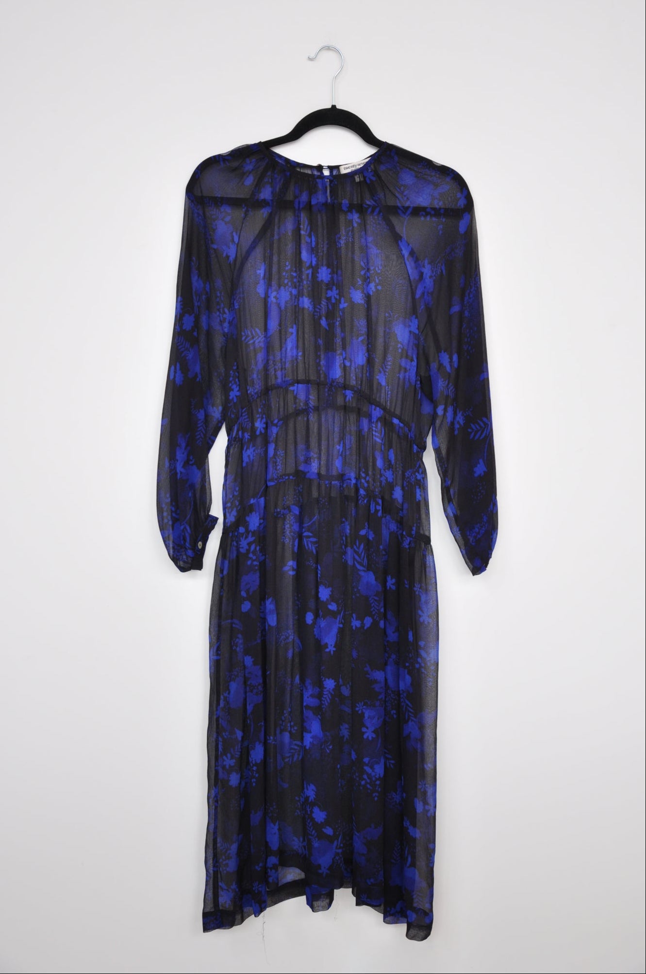 Twenty-Seven Names Sheer Dress - Colbolt/Black Floral