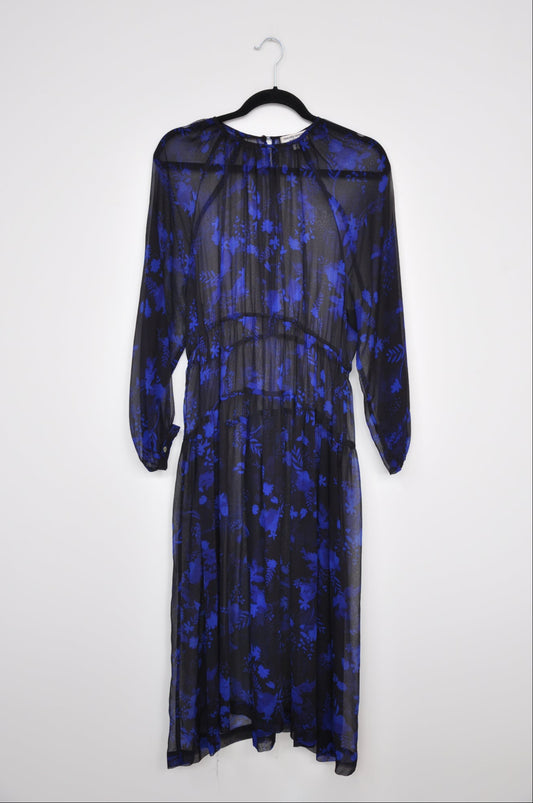 Twenty-Seven Names Sheer Dress - Colbolt/Black Floral