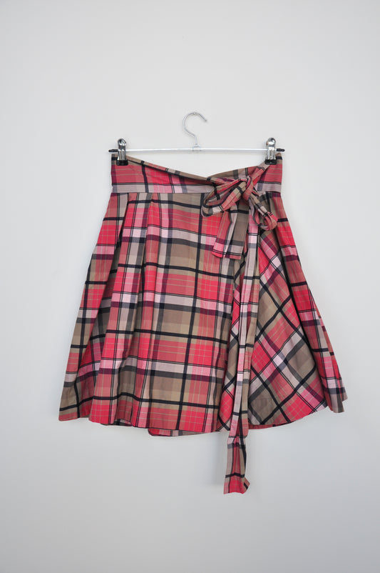 Vivienne Westwood Mini Skirt - pink/navy/grey