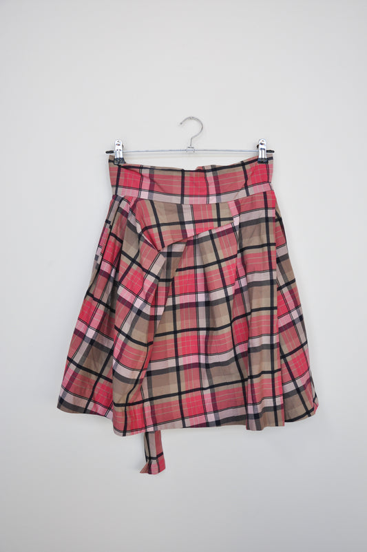 Vivienne Westwood Mini Skirt - pink/navy/grey