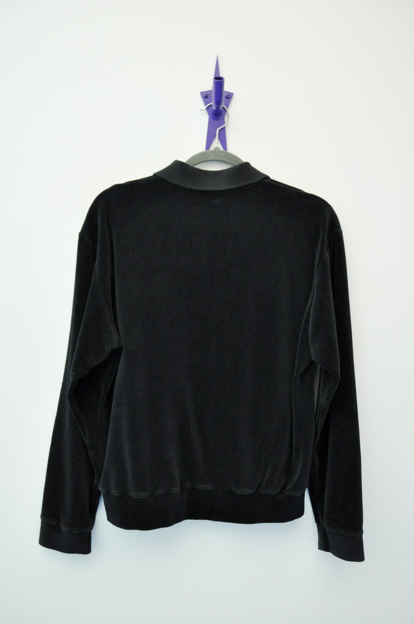 Olivia Cashmore Velour Polo - black