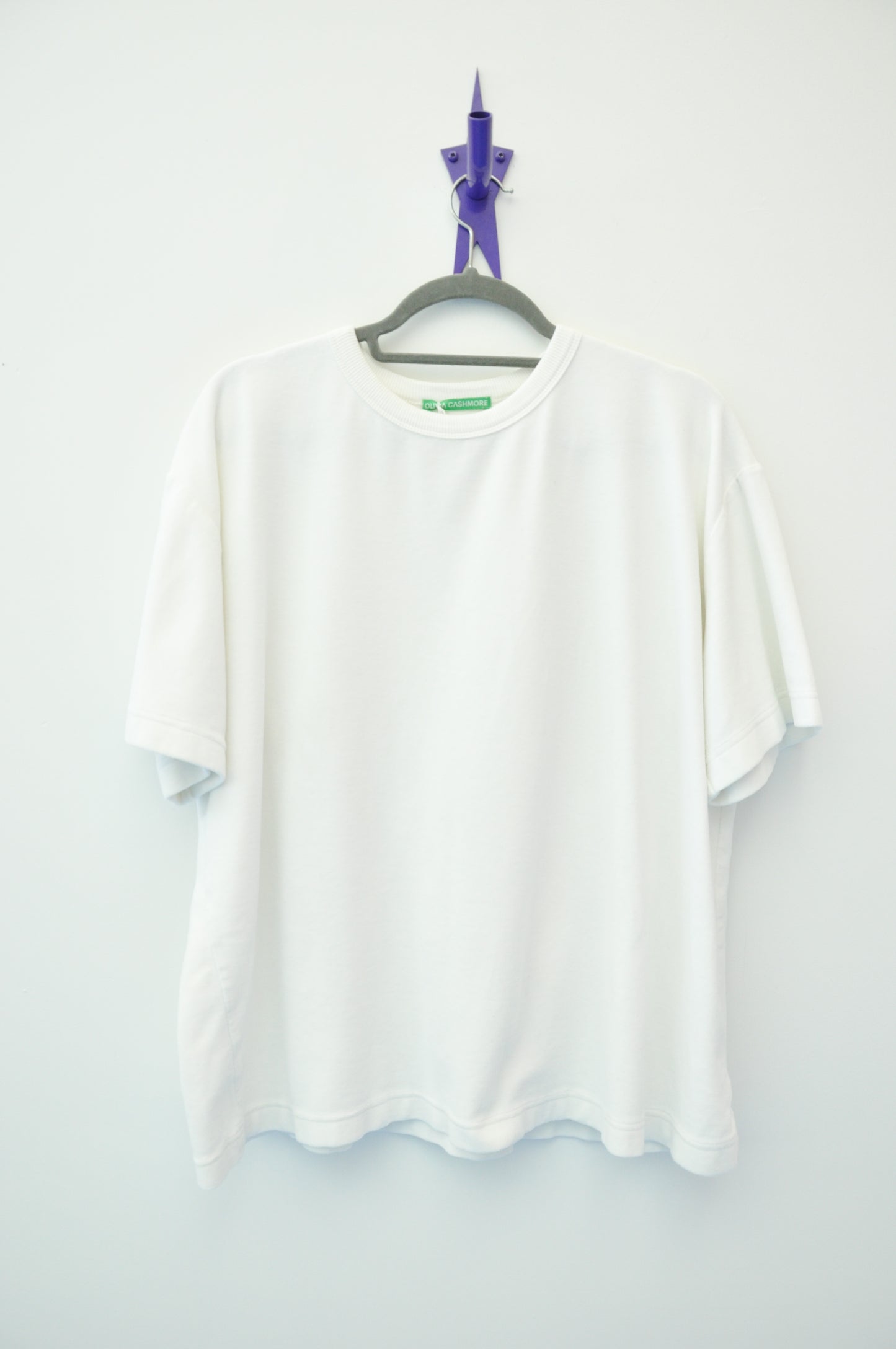 Olivia Cashmore Velour Tee - white