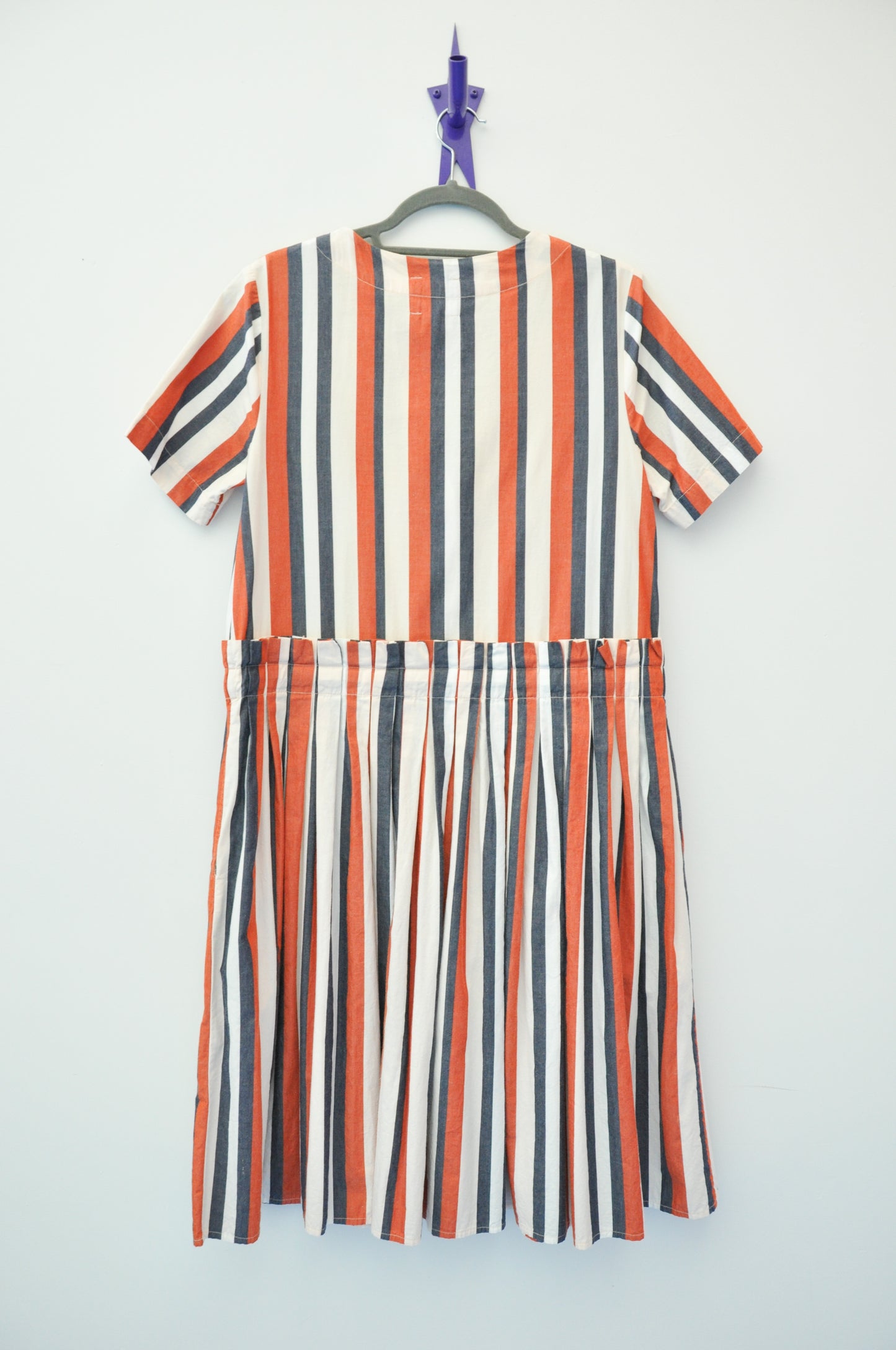 Kowtow Dress - red/blue/white stripe