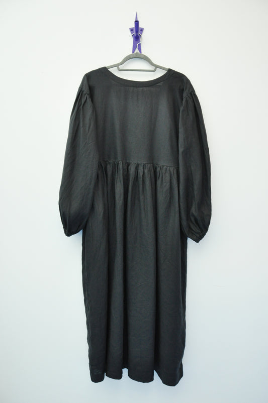 Papa Linen Dress - black