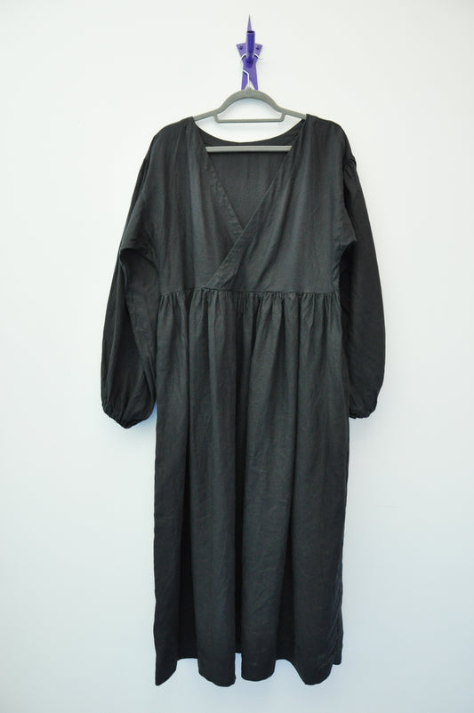 Papa Linen Dress - black