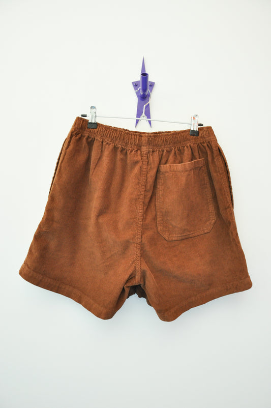 Bare Knuckle Cord Shorts - brown