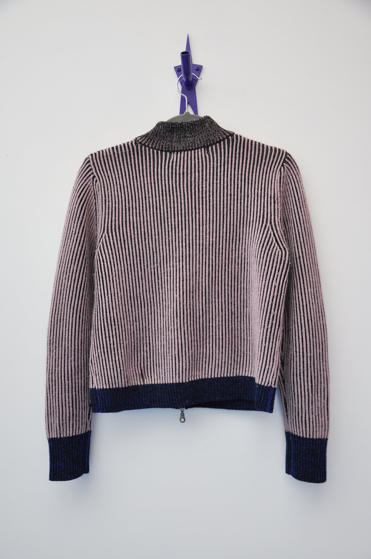 Alpha60 Knit - pink/ black stripe