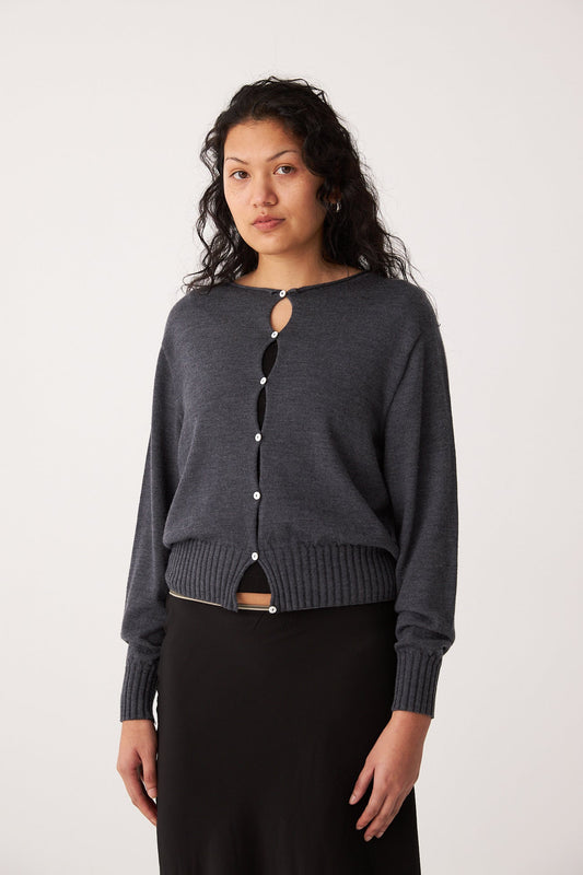 Anni Cardigan in Shadow Grey