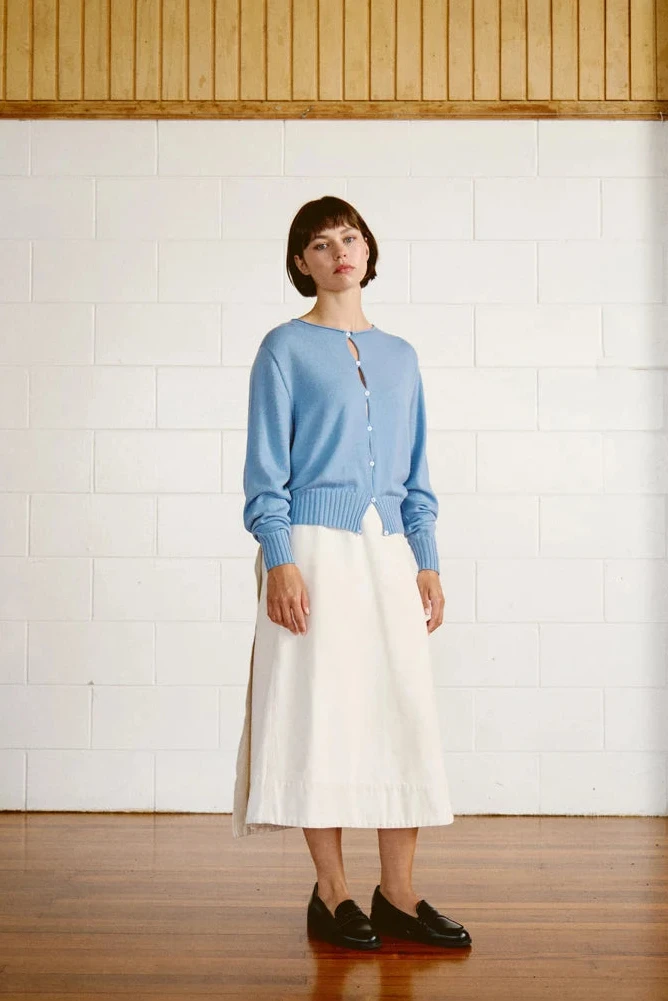 Anni Cardigan in Celeste Blue
