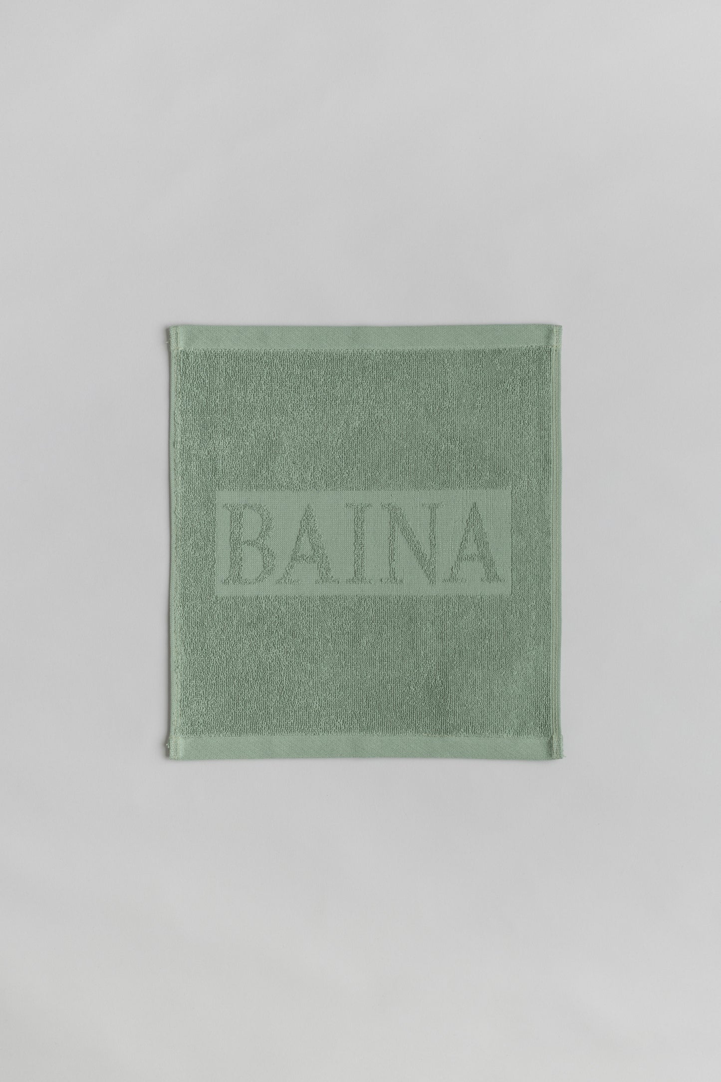Agnes Face Cloth in Sage & Chalk