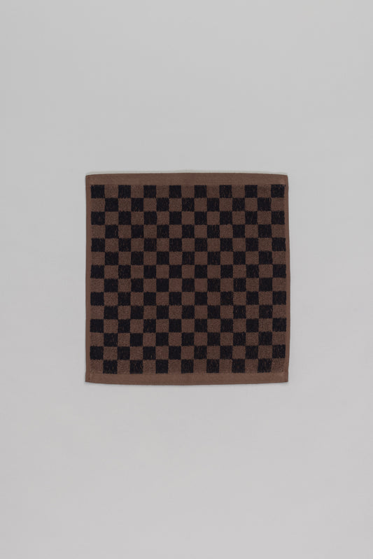 Quill Face Cloth in Tabac & Noir